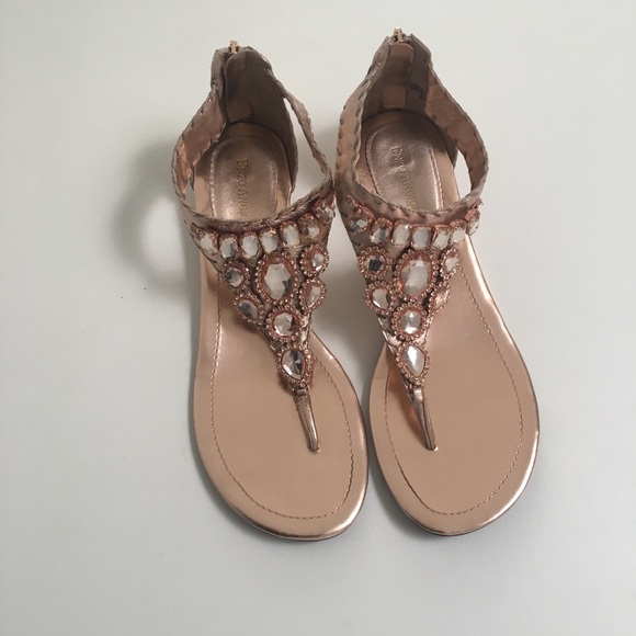 rose gold crystal sandals